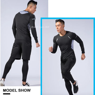 Men MMA Boxing Shorts Compression T Shirt Pants  Sportswear Spider