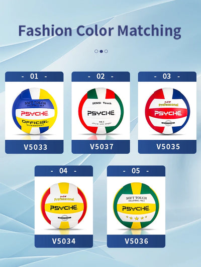 PU Leather Soft Sports Training Play Beach Volleyball Competition Professional Game Volleyball Ball