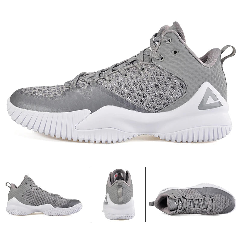 PEAK Lou Williams Basketball Shoes Men Cushion Zapatillas Durable Non-slip Outsole Outdoor Training Sport Sneakers Plus Size