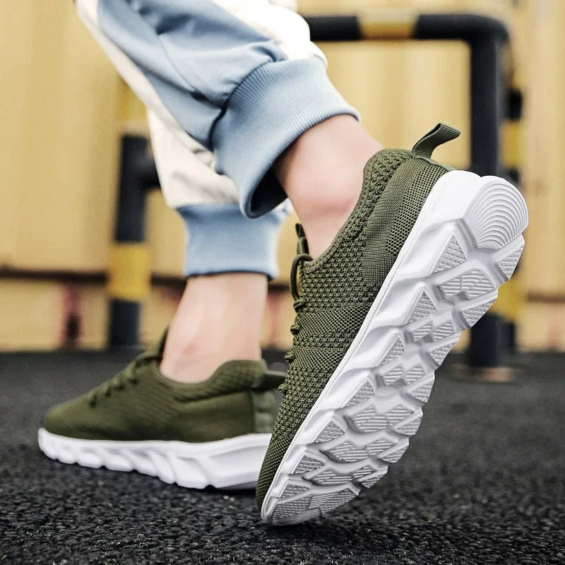 Men Casual Sports Shoes Air Mesh Lightweight Sneakers Anti-slip and wear-resistant Flat Walking Shoe Athletic Jogging Size 36