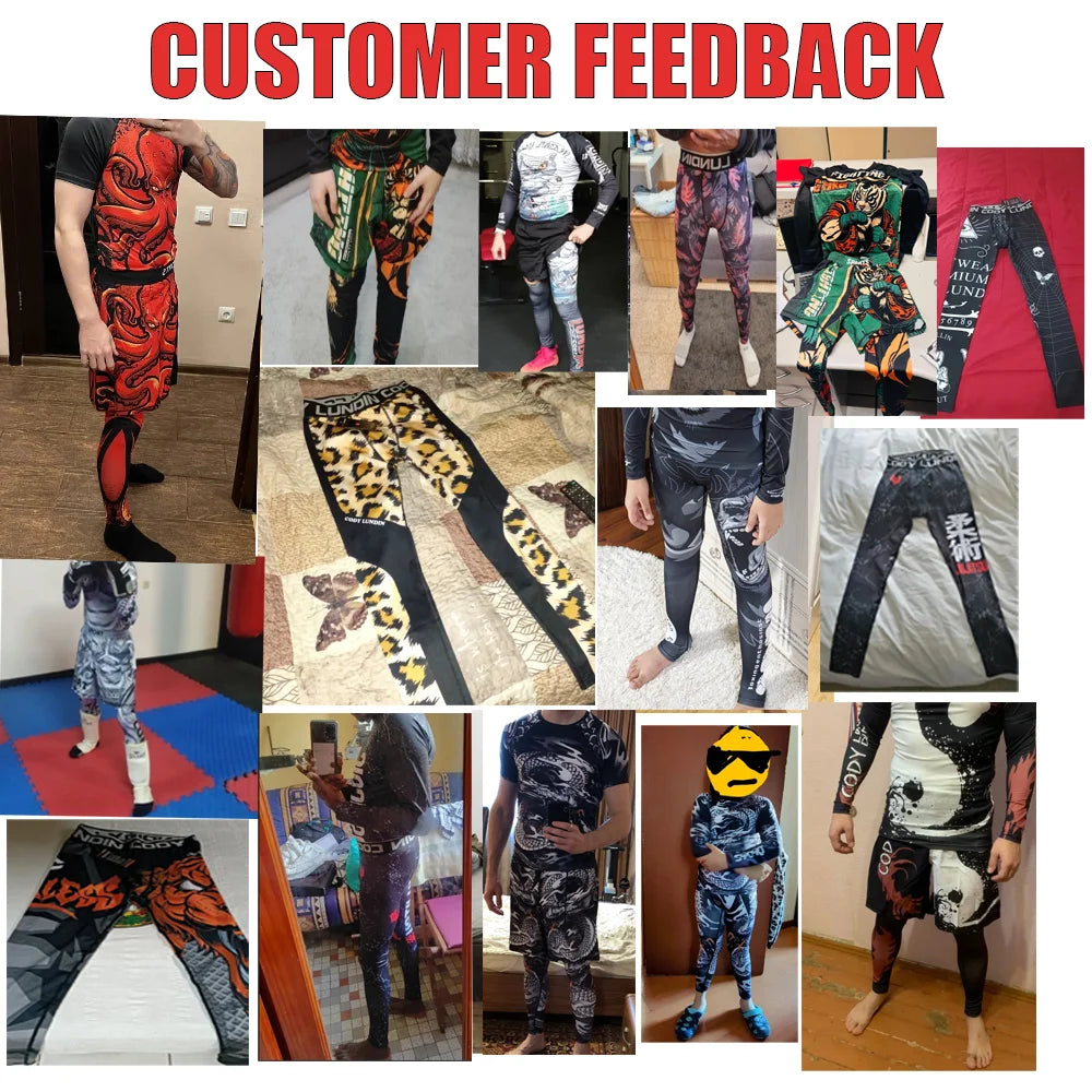 Cody Men Sportsuit With Graphic  Jiu jitsu No Gi Rashguard With Leggings MMA Shorts Bjj Fight Athletic Tracksuit Boxing Jersey