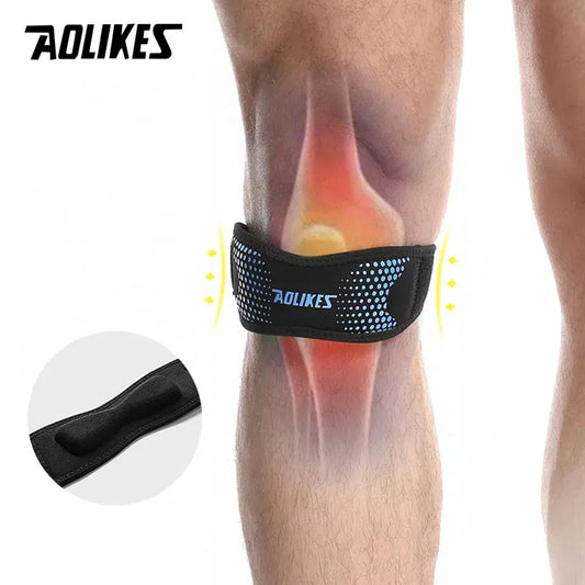 AOLIKES 1PCS Patella Tendon Knee Straps, Knee Brace Knee Support Patellar Stabilizer for Running Hiking Tennis Jumping Arthritis