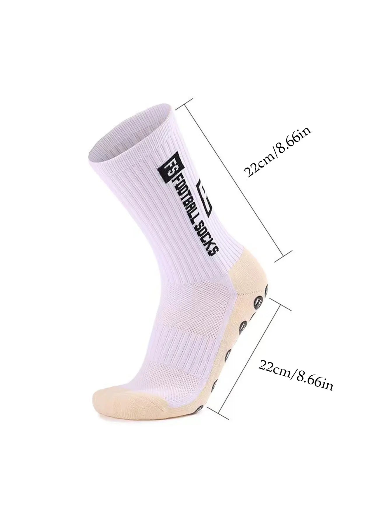 Grip Soccer Socks Anti Slip Non Slip Men's Athletic Socks for Football Basketball Sports, 4 Pair