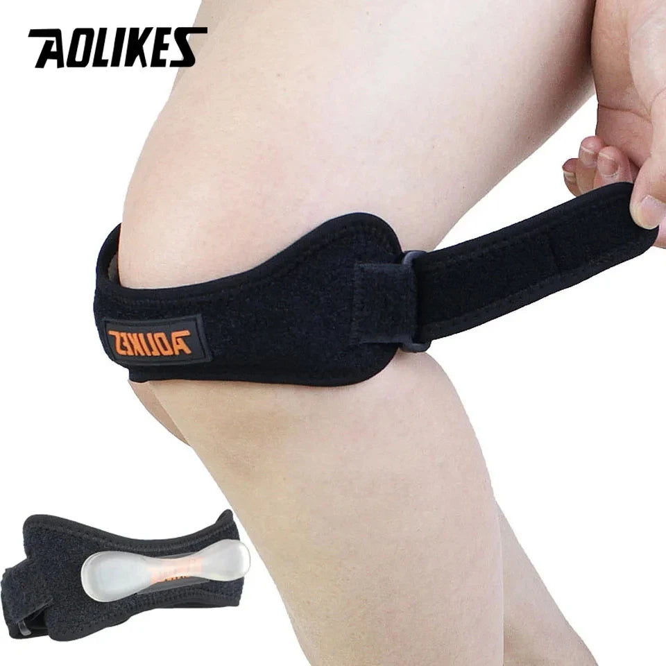 AOLIKES 1PCS Patella Tendon Knee Straps, Knee Brace Knee Support Patellar Stabilizer for Running Hiking Tennis Jumping Arthritis