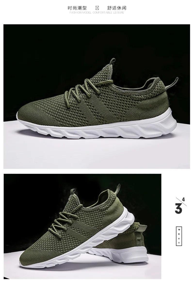 Men Casual Sports Shoes Air Mesh Lightweight Sneakers Anti-slip and wear-resistant Flat Walking Shoe Athletic Jogging Size 36