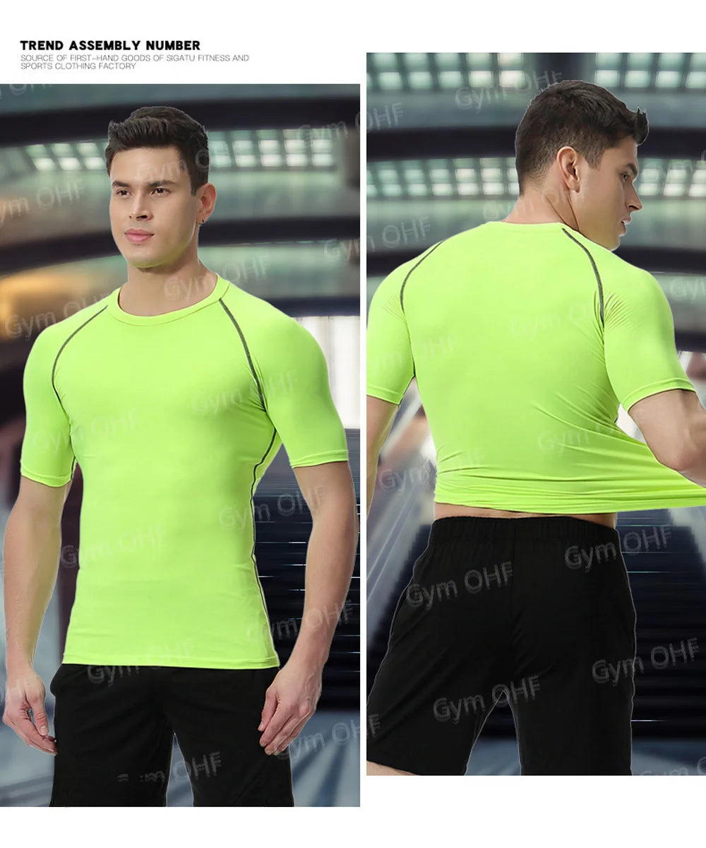 Men MMA Boxing Shorts Compression T Shirt Pants  Sportswear Spider