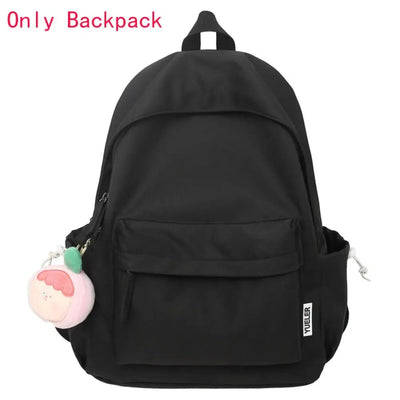 Backpack Casual Canvas Book Backpack Green Adjustable Strap