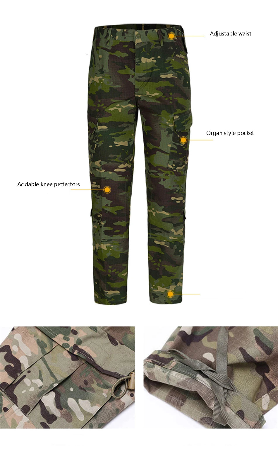 Tactical Combat Suit Russian Camouflage Suit U.S Training Clothing Uniform Wear-resistant Cargo Jacket and Trouser