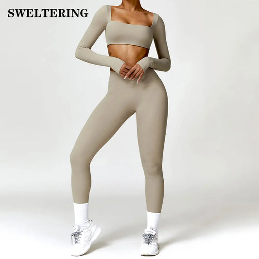 2 PCS Yoga Set Gym Clothes Sportswear Yoga Suits For Women Fitness Set Workout Tracksuits Sports Bra Gym Leggings Wear Athletic