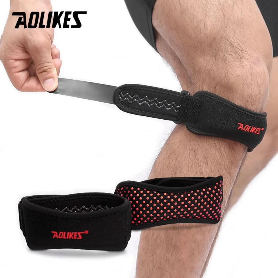 AOLIKES 1PCS Patella Tendon Knee Straps, Knee Brace Knee Support Patellar Stabilizer for Running Hiking Tennis Jumping Arthritis